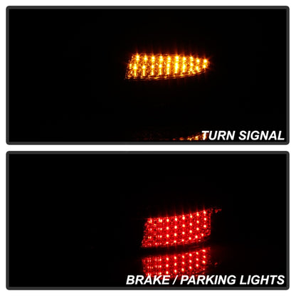 xTune Porsche 911 996 ( Non 4S. Turbo. GT3 ) 99-04 LED Tail Lights Red Clear ALT-ON-P99699-LED-RC