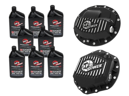 aFe Power Front/Rear Diff Cover Kit w/ Oil 19-25 Dodge L6 Trucks (AAM 9.25-12 & AAM 11.5/12-14)