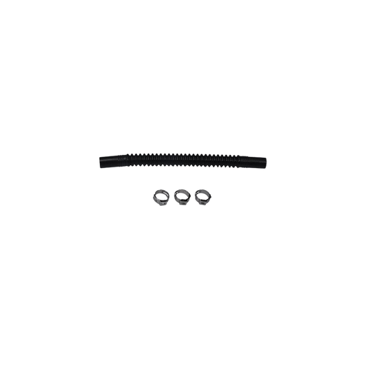 DeatschWerks Convoluted Tubing 150mm Length x 10mm ID Side 1 x 10mm ID Side 2 - Black