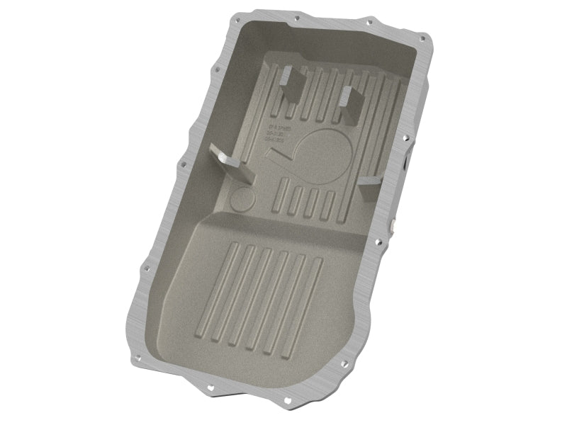 aFe 18-25 Jeep Wrangler JL V6 Transmission Pan - Black w/ Machined Fins