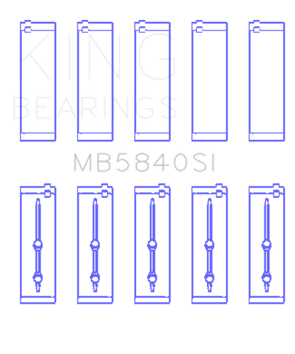 King Engine Bearings Chrysler/Dodge Gen 3 Hemi 5.7/6.1/6.4 (Size +1.0mm) Main Bearing Set