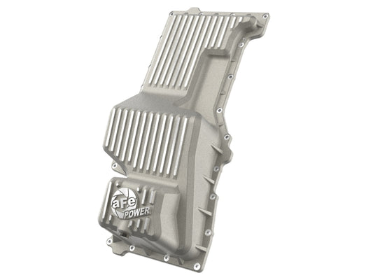 aFe 20-25 GM Trucks Engine Oil Pan - Raw w/ Machined Fins