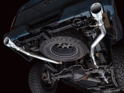 AWE Tuning 2021+ Ford F150 Tremor w/ Bumper Cutouts 0FG Resonated Cat-Back w/ Chrome Silver Tips
