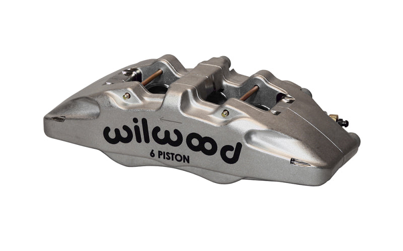 Wilwood Caliper-Forged Dynapro 6 5.25in Mount-Nickel-R/H 1.62/1.38in/1.38in Pistons .81in Disc