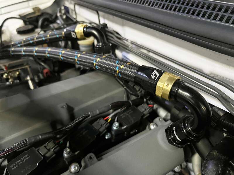 GReddy AN10 30 DEGREE HOSE END SWIVEL BLACK/GOLD ANODIZED