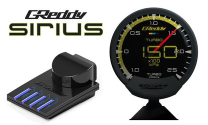 GReddy Sirius Meter - Turbo Boost 74mm Analog Display Gauge (w/Boost Sensor & Harness Set)