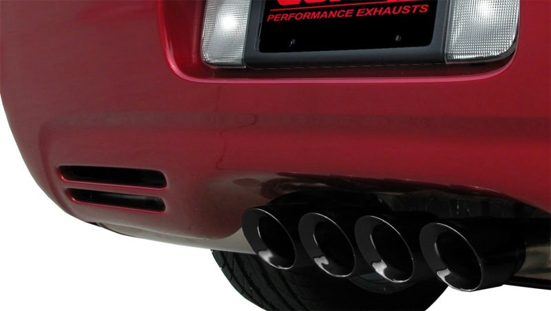 Corsa 97-04 Chevrolet Corvette (C5) 2.5in Sport Cat-Back Exhaust - 3.5in Black Tigershark Tips