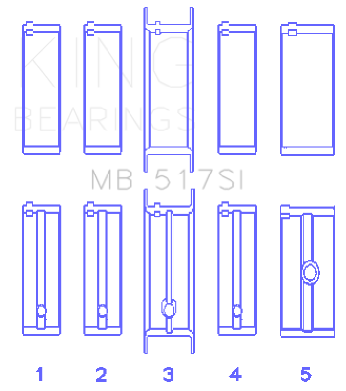 King Engine Bearings Chrysler 360 Crankshaft Main Bearings