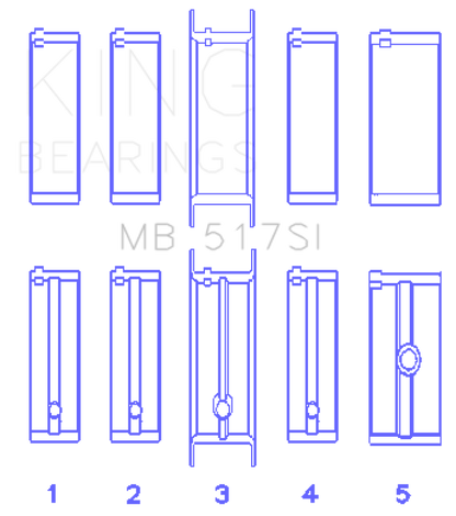 King Engine Bearings Chrysler 360 Crankshaft Main Bearings