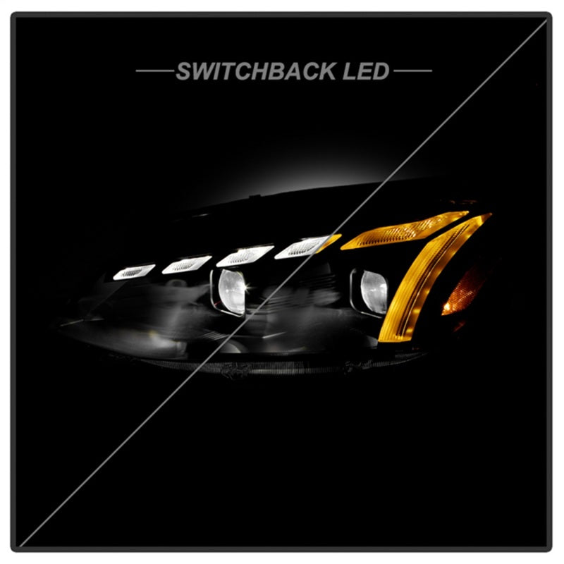 Spyder 18-21 VW Golf Halogen Model Only High-Power LED Headlights - Black (PRO-YD-VG17HALAP-SBGR-BK)