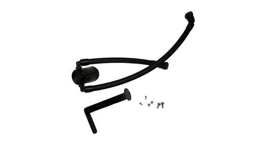 J&L 21-26 Ford F-150 5.0L Oil Separator 3.0 PCV Side - Black Anodized