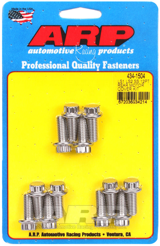 ARP Chevy LS1 / LS2 12pt Rear Motor Mount Cover Bolt Kit - Stainless Steel