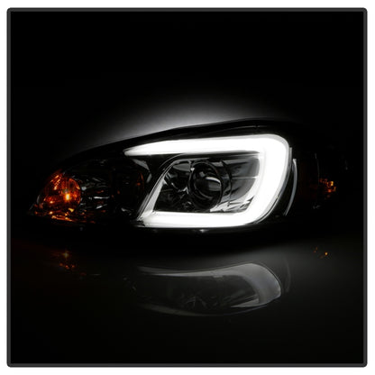 Spyder 06-13 Chevy Impala / 06-07 Chevy Monte Carlo Projector Headlights - Light Bar - Chrome