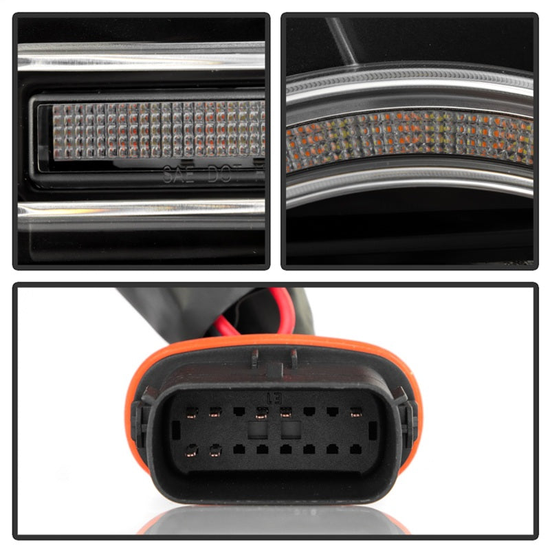 Spyder 21-24 Ford Bronco High-Power LED Headlights - Black (PRO-YD-FB21LEDAP-SEQSBGR-BK)