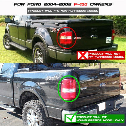 Xtune Ford F150 Styleside 04-08 (Not Fit Heritage & SVT) LED Tail Lights Black ALT-ON-FF15004-LED-BK