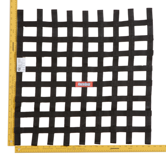 RaceQuip Black 24 X 24 SFI Ribbon Net