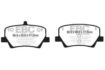 EBC 2018+ Volvo XC40 T4 Greenstuff Rear Brake Pads