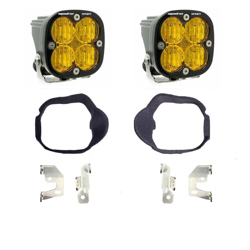 Baja Designs 14-18 Mercedes Sprinter Van Squadron Sport Fog Pocket Light Kit - Baja Amber