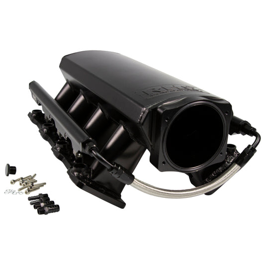 Fast Intake Manifold, Rhs Sheet Met Al, Ls Cathedral Port, Black W/ Fuel Rail Kit