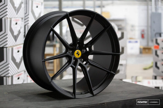 Vossen x Novitec NF9 20x9in - 5x114.3 BP - ET39 - Satin Black Ferrari 458 Front Wheel