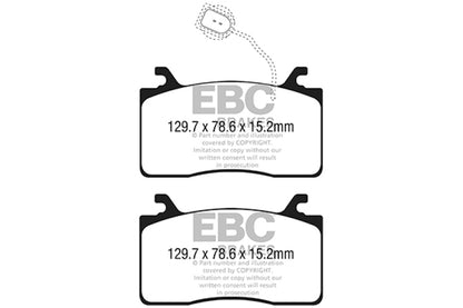 EBC 2016+ Alfa Romeo Guilia 2.0T Yellowstuff Front Brake Pads
