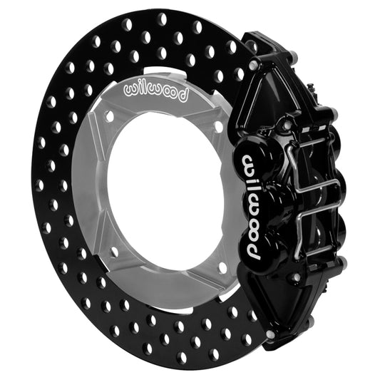 Wilwood 2020+ Polaris RZR Pro UTV6 Rear Kit 11.25in - Black Calipers/Drilled Rotors