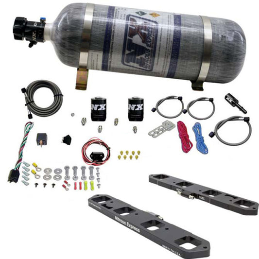 Nitrous Express Chrysler/Dodge 5.7L/6.1/L6.4L Hemi Direct Port Plate System w/12lb Bottle