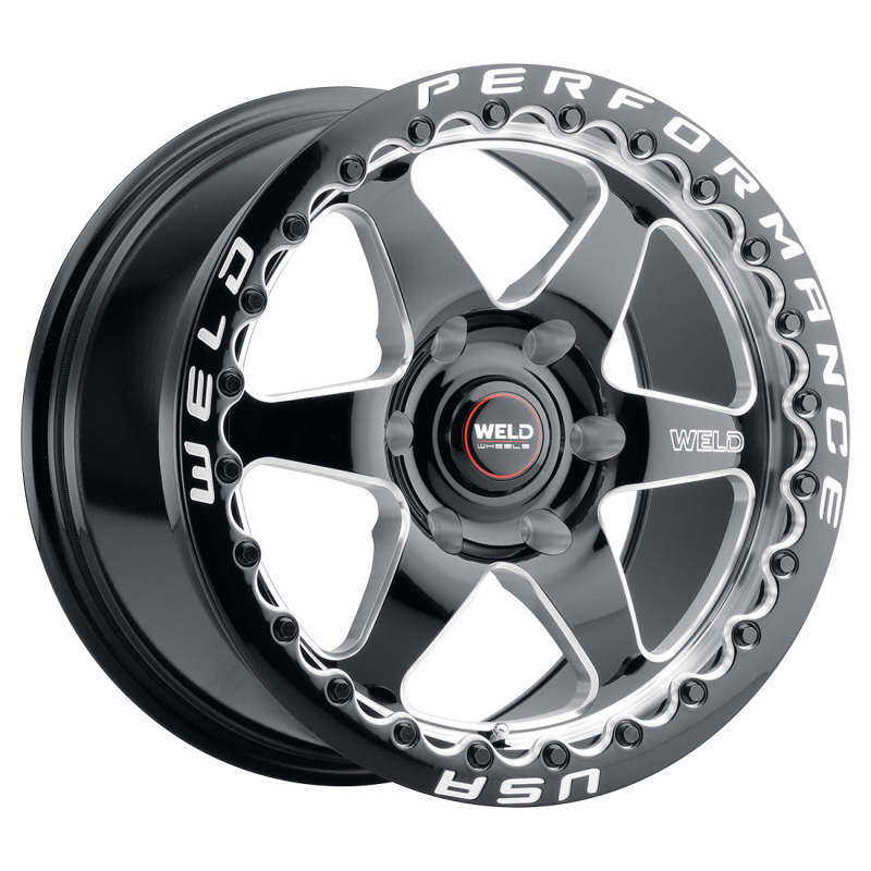 Weld S909 20x10 Ventura 6 Beadlock 6x139.7 ET12 BS6.00 Gloss BLK MIL DIA 106.1