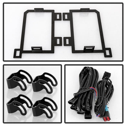 Spyder Dodge Ram 2013-2018 1500 Only Full LED Fog Lights W/Bracket and Universal Switch- Clear