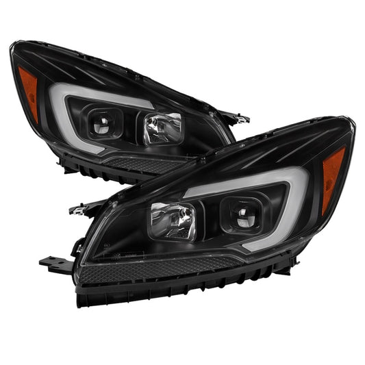 xTune 13-16 Ford Escape LED Light Bar Halogen Projector Headlights - Black (PRO-JH-FESCA13-LB-BK)