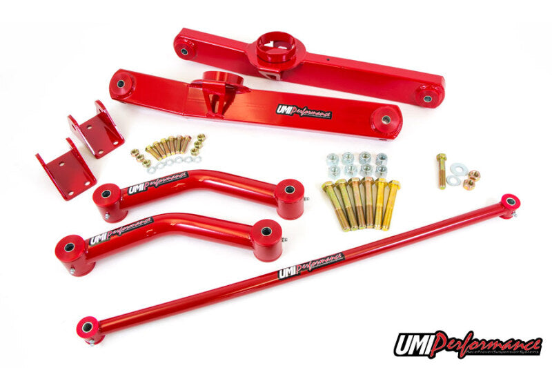 UMI Performance 59-64 GM B-Body Rear Suspension Kit 4-Link- Chevy only - Red