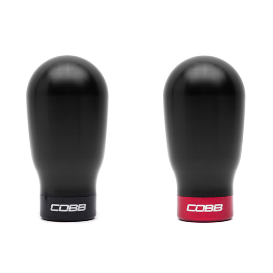 Cobb Mazda 6-Speed Tall Weighted COBB Shift Knob - Black (Incl. Both Red + Blk Collars)
