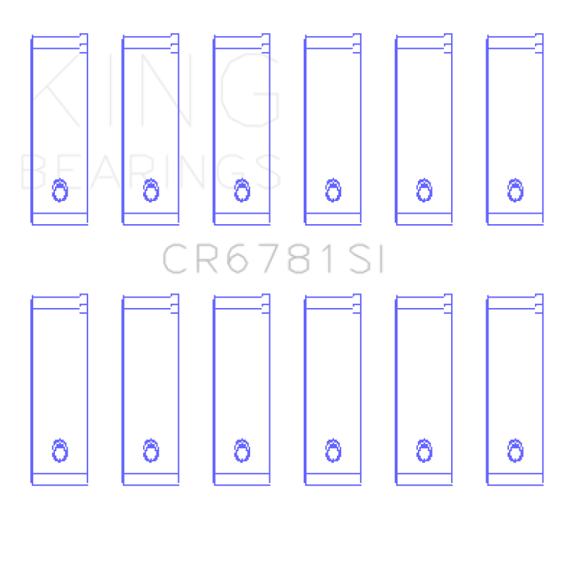 King Engine Bearings Chrysler 2.7L (Od+.002in) (Size +0.25mm) Connecting Rod Bearing Set