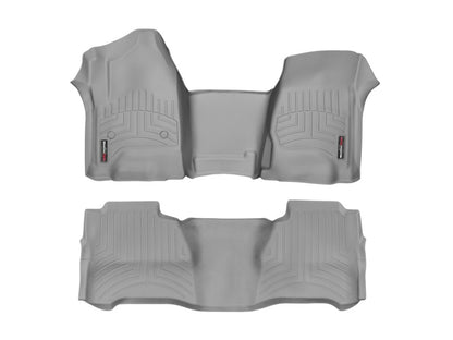 WeatherTech 2018+ Volkswagen Atlas Front + Rear FloorLiner - Grey (w/2nd Row Bench Seats)