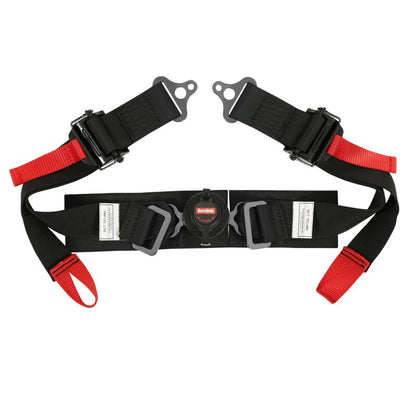 RaceQuip Black FIA 6pt Pull Up Lap FHR Formula Sub