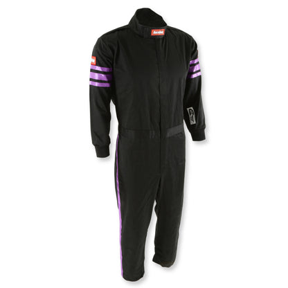 RaceQuip Purple Trim SFI-1 JR. Suit - Kids XL