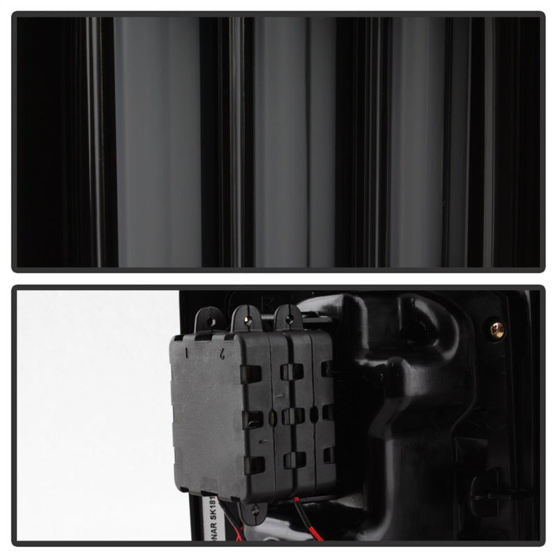 Spyder 07-16 Jeep Wrangler Version 2 Light Bar LED Tail Lights - Smoke (ALT-YD-JWA07V2-LBLED-BSM)