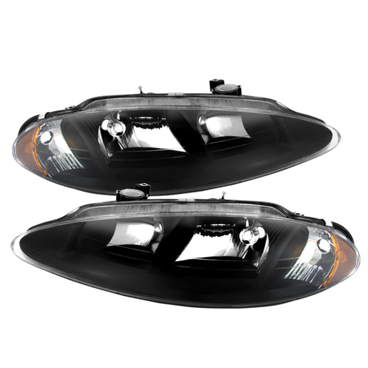 Xtune Dodge Intrepid 98-04 Crystal Headlights Black HD-JH-DIN98-AM-BK