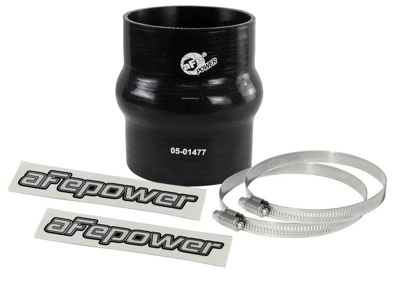 aFe Magnum FORCE Intake Coupling Kit (3-1/8 IN ID x 4 IN L) Straight Coupler w/ Hump - Black
