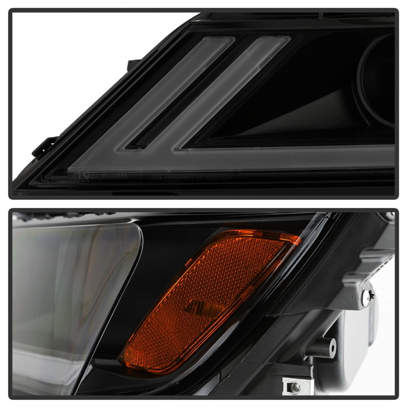 xTune 14-18 Chevy Impala (Excl Limited) DRL Halogen Proj Headlights - Blk Smk (PRO-JH-CIM15-LB-BSM)
