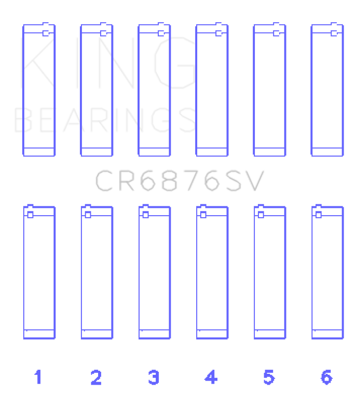 King Engine Bearings Mercedes Benz Om 642 Sputter Replacement (Size +0.25mm) Conrod Bearing Set