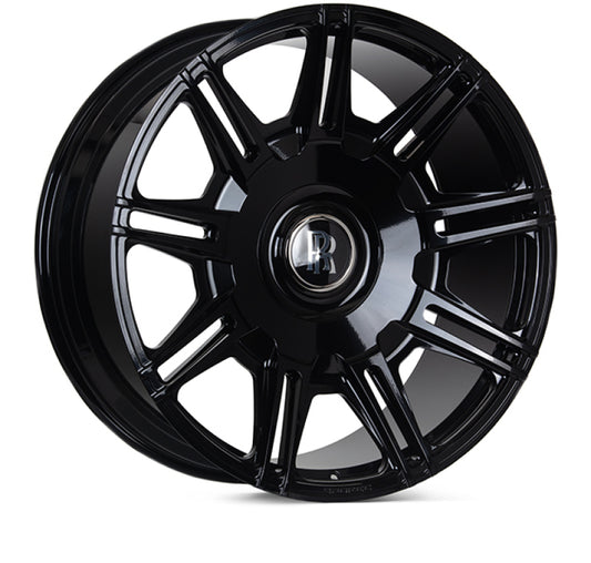 Vossen x Novitec SP2 22x10in - 5x120 BP - ET12 - Gloss Black Rolls-Royce Phantom 1st Gen Rear Wheel