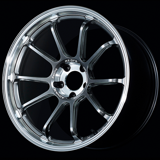 Advan RZ-DF2 19x9.5 / +29 Offset / 5x114.3 / 73mm Bore / Diamond Cut and Hyper Platinum Black