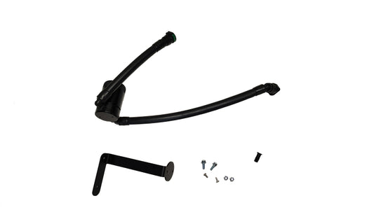 J&L 15-17 Ford F-150 5.0L Oil Separator 3.0 PCV Side - Black Anodized