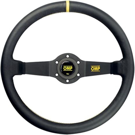 OMP Rally Dished Steering Wheel 350mm - Large Leather (Black)