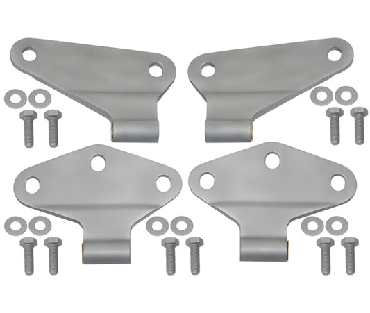 Kentrol 07-18 Jeep Wrangler JK Body Door Hinge Set 4 Pieces 2 Door Bare Grey