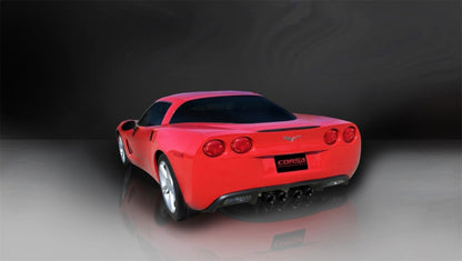 Corsa 05-08 Chevrolet Corvette (C6) 2.5in Xtreme Cat-Back Exhaust - 3.5in Black Twin Tips
