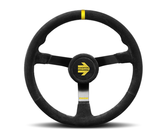 Momo MODN41 Steering Wheel 410 mm - Black Suede/Black Spokes/1 Stripe