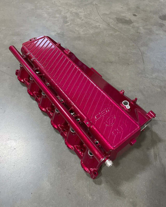CSF Toyota A90/A91 Supra/ BMW G-Series B58 Charge-Air Cooler Manifold - Raspberry Sparkle