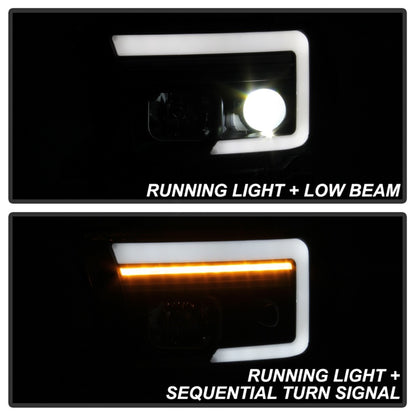 Spyder 07-09 Toyota Tundra Projector Headlights - Black (PRO-YD-TTU07V3PL-SEQ-BK)